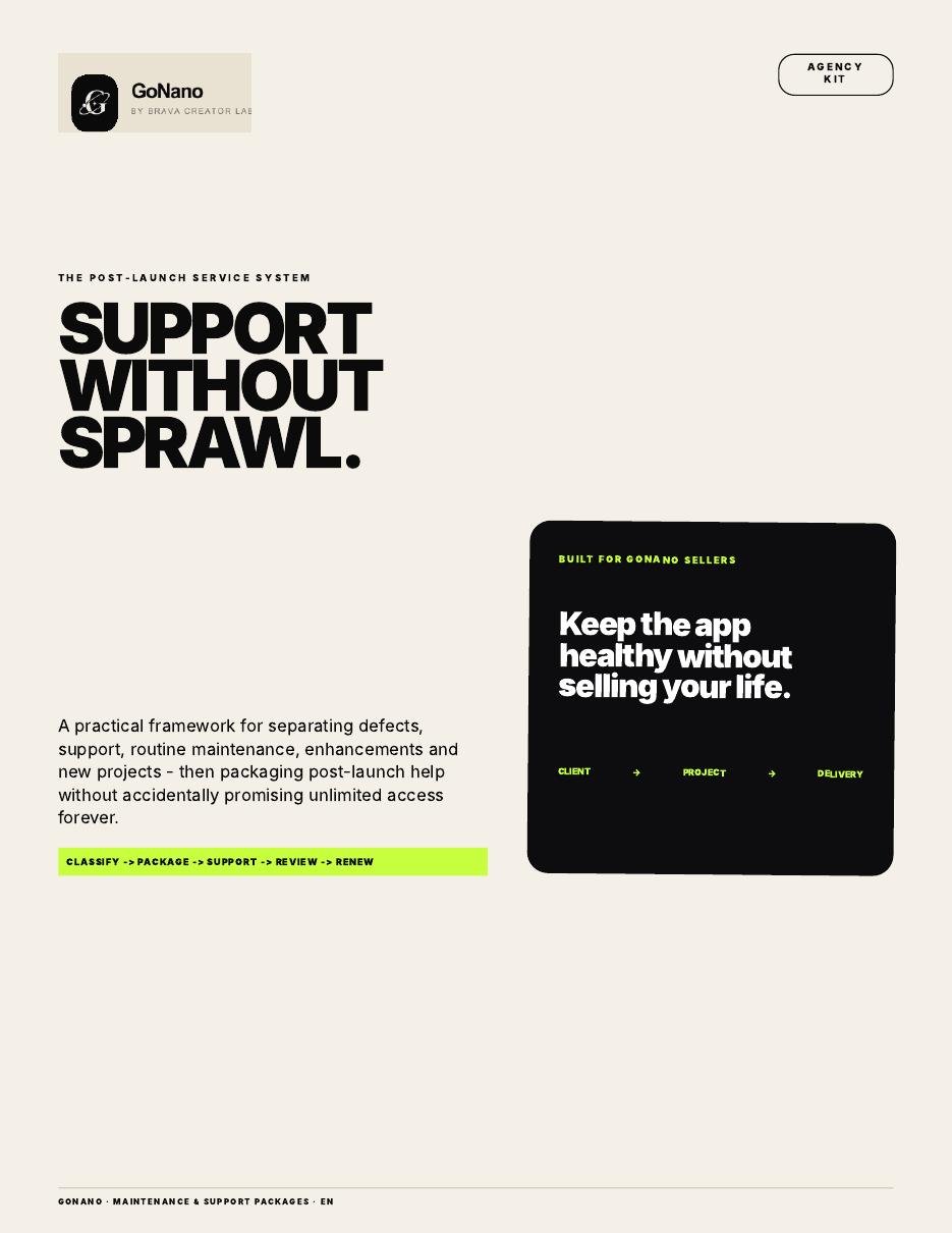 Maintenance + Support