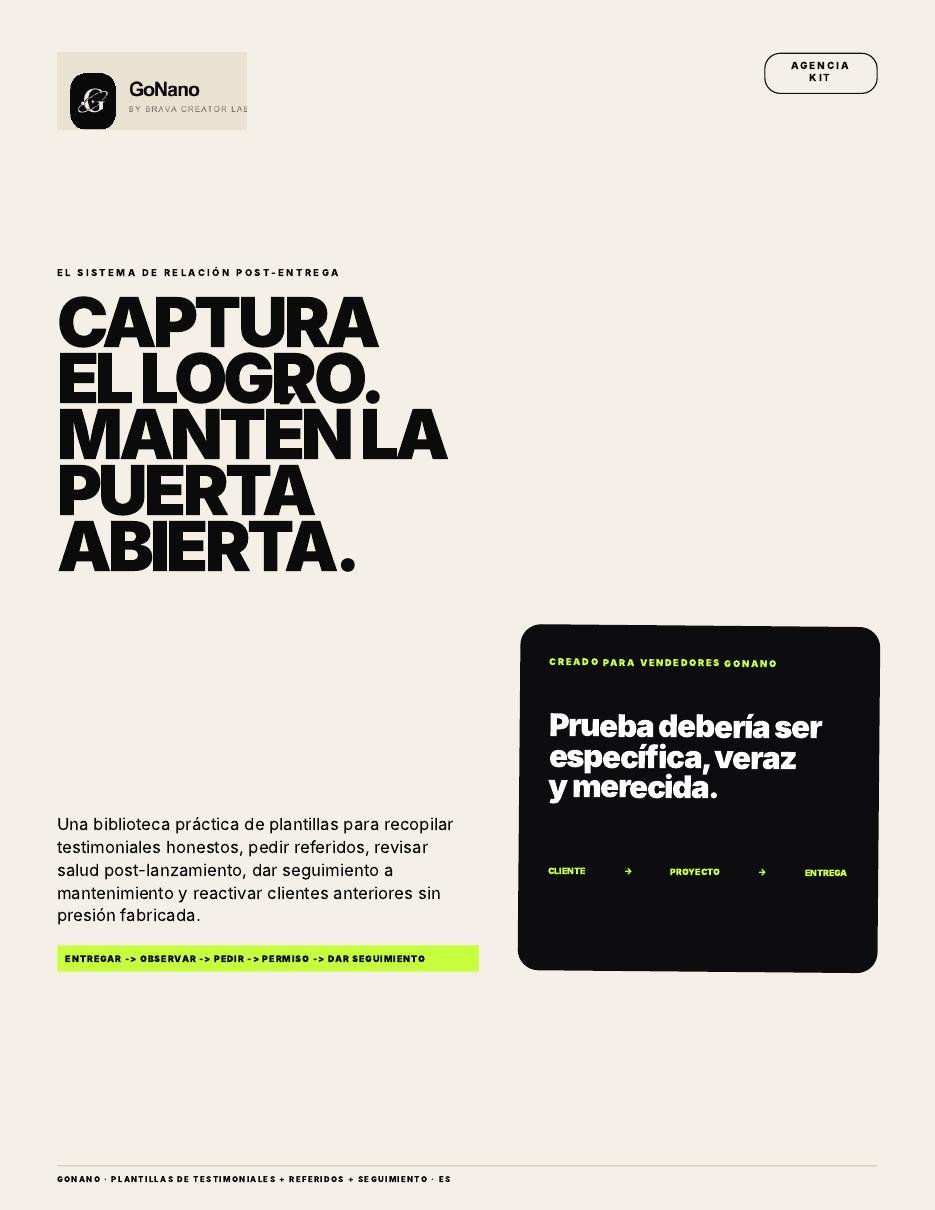 Testimoniales + Referidos